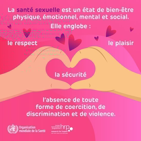 Infographie : La santé sexuelle est un état de bien-être physique, émotionnel, mental et social