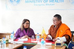 Regional Director Ms Wazed joined Health Minister Lyonpo Tandin Wangchuk to virtually inaugurate CT Scan Services at Jigme Dorji Wangchuck Military Hospital in Dewathang.