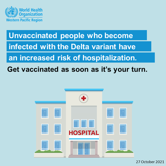 Unvaccinated are at increased risk of hospitalization